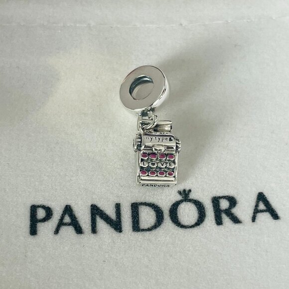 Pandora Typewriter Dangle Charm - Picture 5 of 5